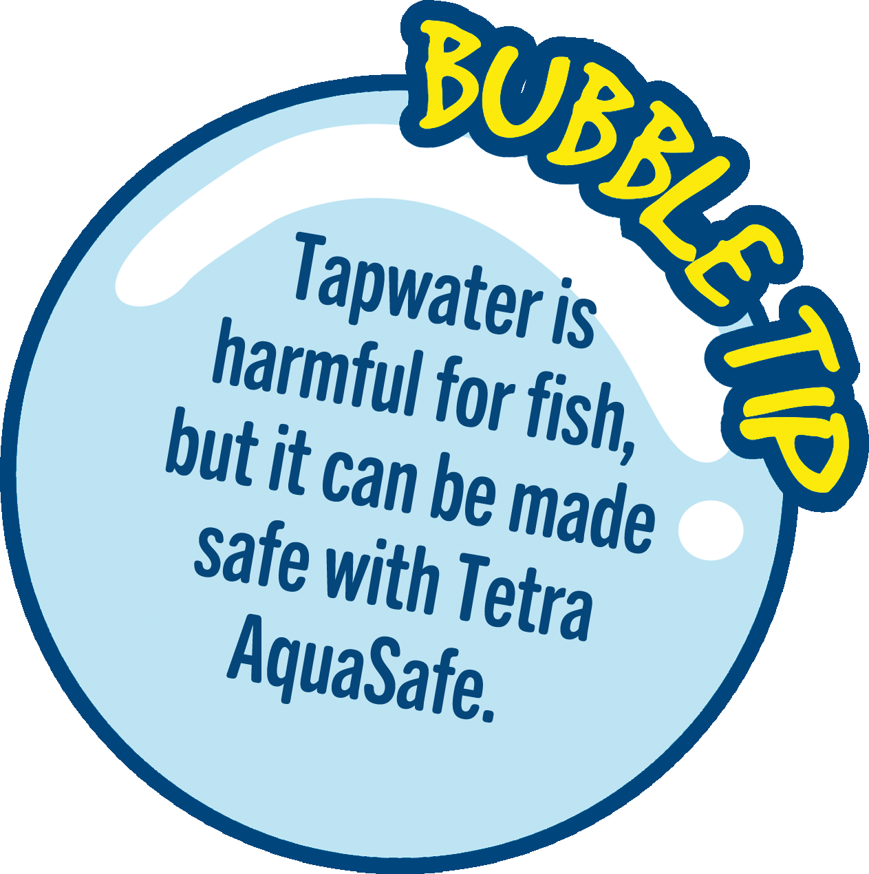 Tapwater can be harmful for fish, but it can be made safe with Tetra AquaSafe.